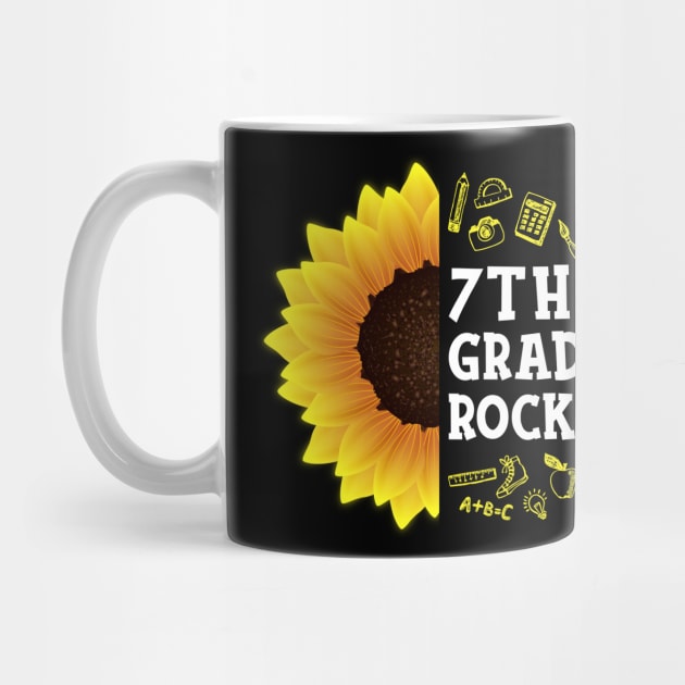 Sunflower 7th Grade Rocks Shirt Teacher Student Kid Back To School by hardyhtud